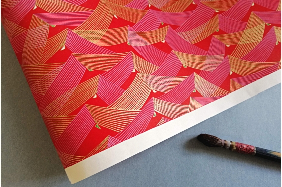 CHIYOGAMI 70g/m2 Vagues rouge