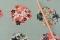 Papier Katazome M&eacute;daillons de fleurs