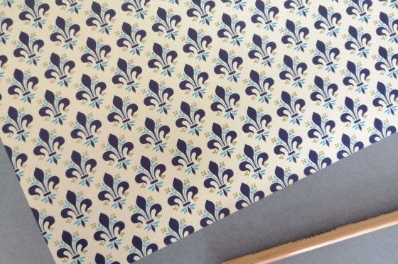 Papier florentin - blue Lilies