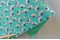 Papier indien fleur fond turquoise