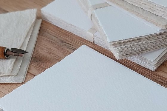 12 postcards japanese kozo & bamboo handamade