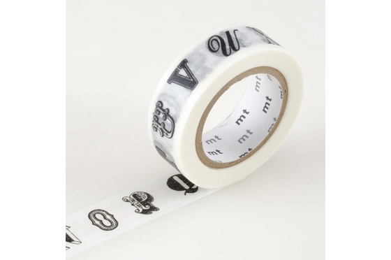 Masking tape lettres noires