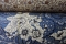Papier florentin - fleurs et cachemire bleu lapis