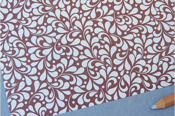 Papier d&eacute;coratif Rossi1931&copy; - Floral sur fond marron