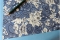 Papier florentin - fleurs et cachemire bleu lapis