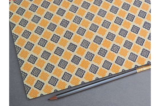 Papier florentin -Tangram bleu orange