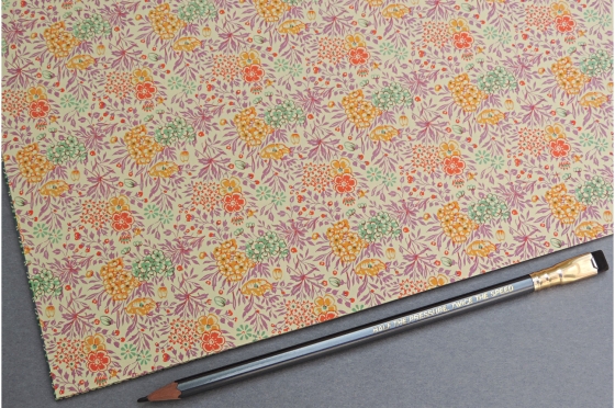 Papier florentin - fleurs des champs rose